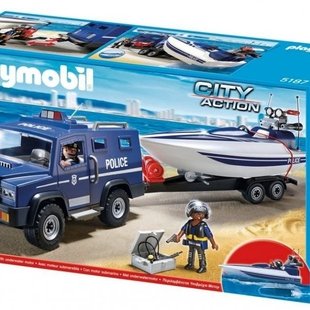 police truck with speedboatکد5187