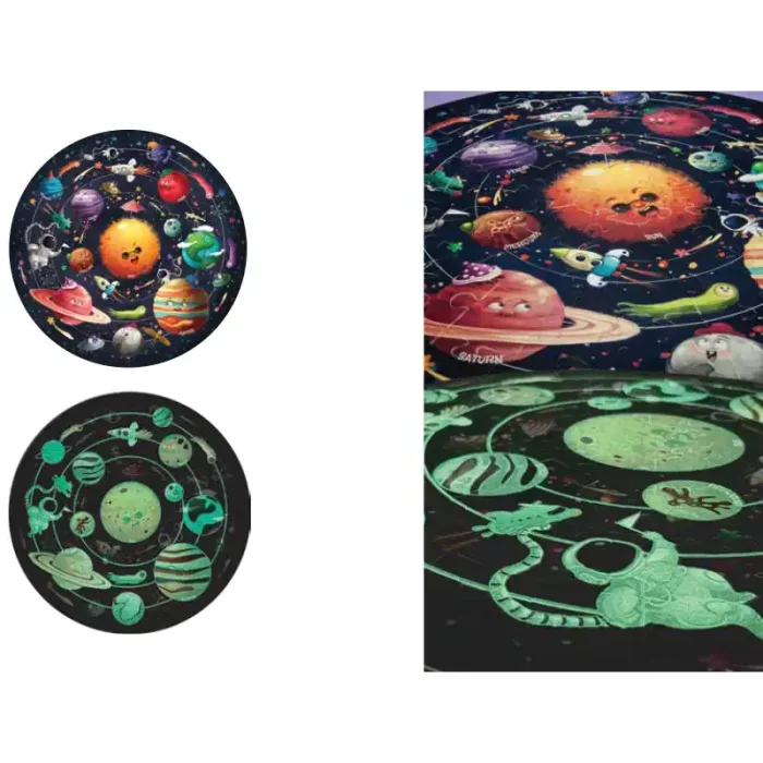 پازل کودک 70 تکه مدل منظومه شمسی KID FANS SOLAR SYSTEM کد KS2454