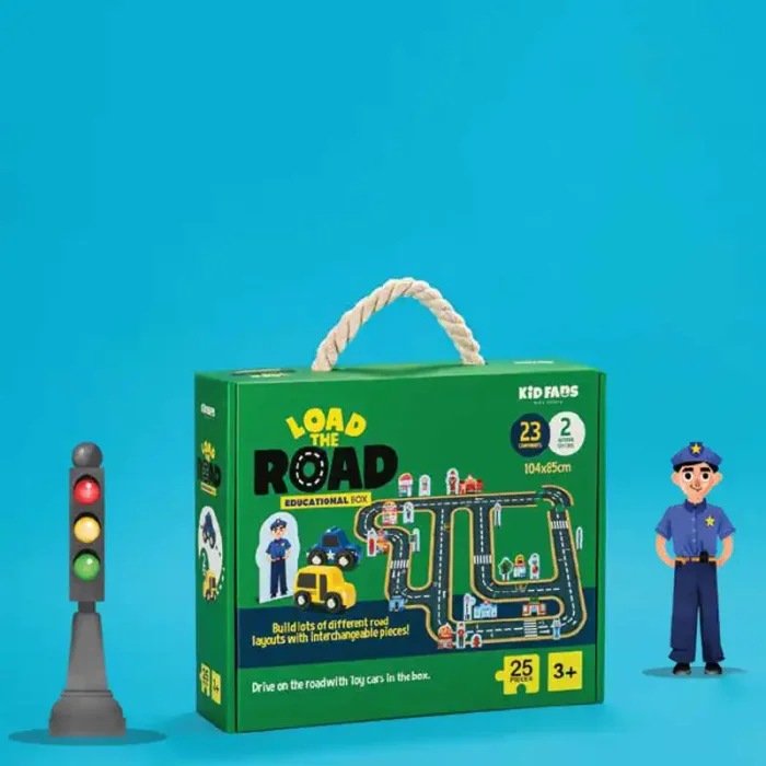 پازل خیابان 25 قطعه مدل ترافیک شهری KID FANS LOAD THE ROAD کد KS2457