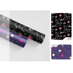 کاغذ کادو دو رو طرح حیوانات مدل 199412