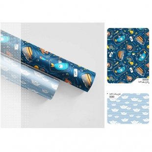 کاغذ کادو دو رو طرح دریا مدل 199415