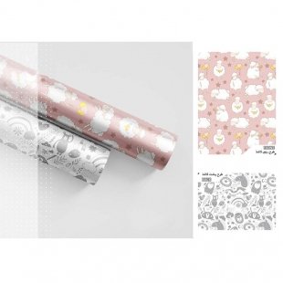 کاغذ کادو دو رو طرح گوسفند مدل 199417