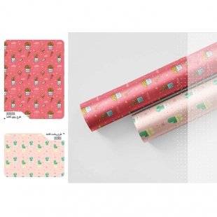 کاغذ کادو دو رو طرح گلها مدل 199513