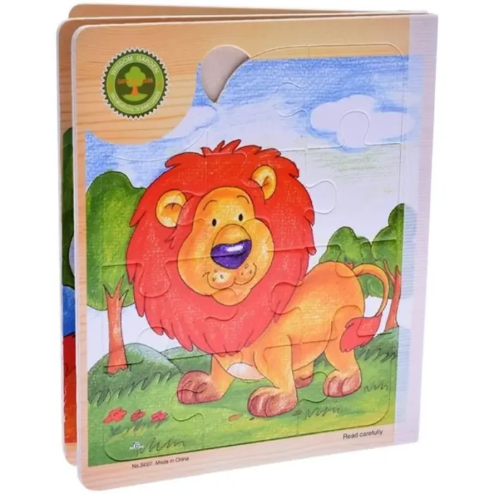 پازل کتابی چوبی مدل حیوانات کد XLE-915