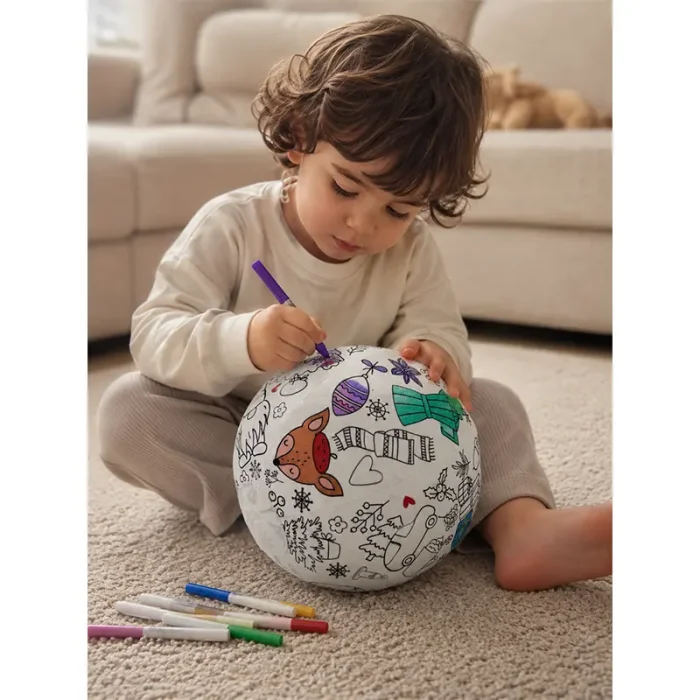 توپ پارچه ای رنگ آمیزی طرح کریسمس کد 678282