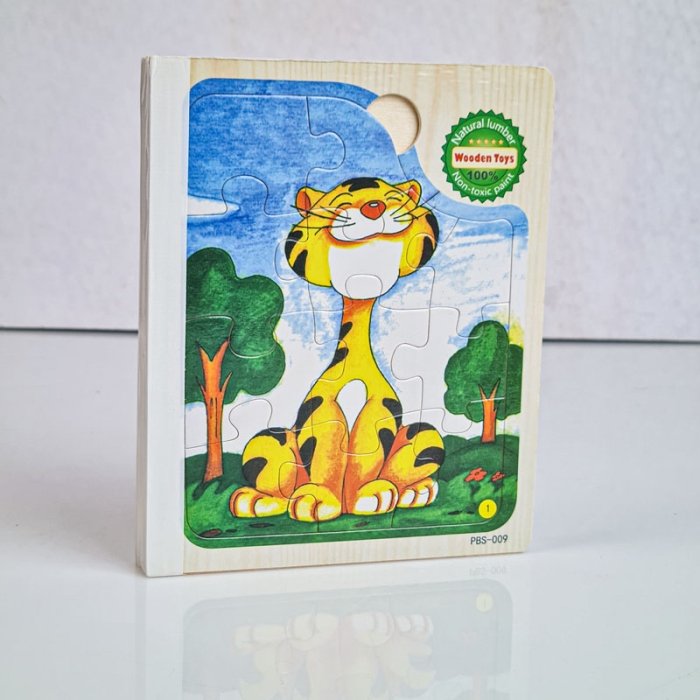 پازل کتابی چوبی مدل حیوانات کد XLE-915