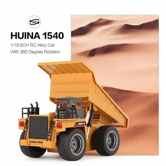 ماشین کنترلی کامیون کمپرسی 6 کاناله HUINA  کد 1540