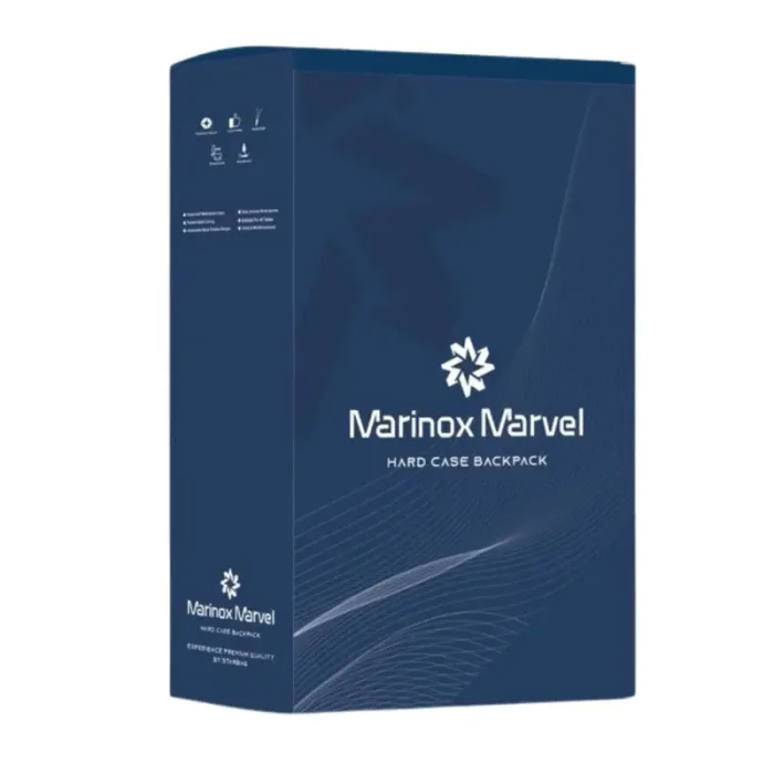 کوله پشتی مدرسه هارد کیس مارینوکس MARINOX طرح کرومی بنفش کد P/MS1050/B