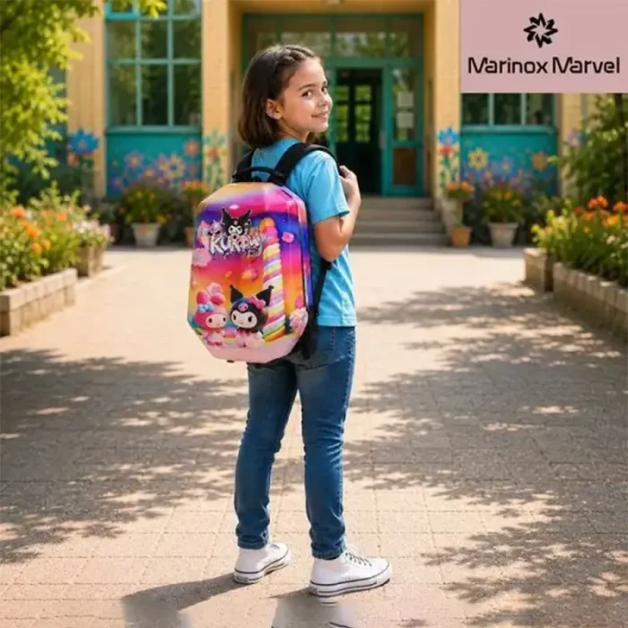 کوله پشتی مدرسه هارد کیس مارینوکس MARINOX طرح کرومی بنفش کد P/MS1050/B