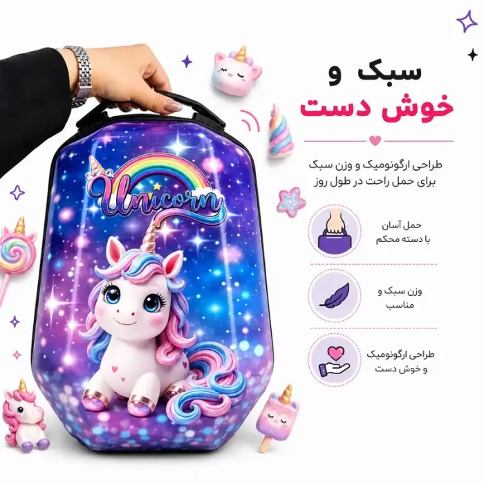 کوله پشتی مدرسه هارد کیس مارینوکس MARINOX طرح کرومی صورتی کد P/MS1050/C