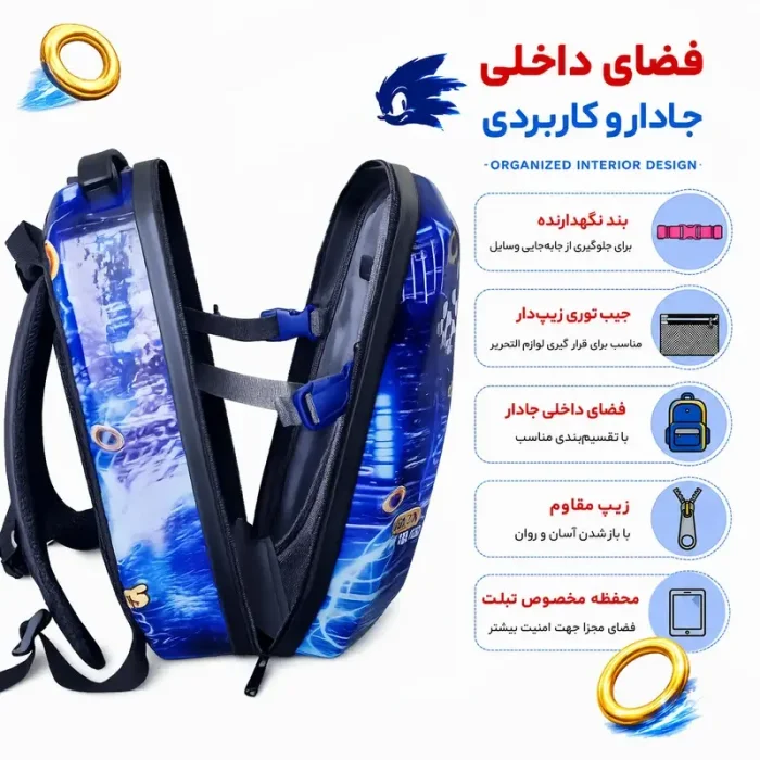 کوله پشتی مدرسه هارد کیس مارینوکس MARINOX طرح یونیکورن کد P/MS1050/D
