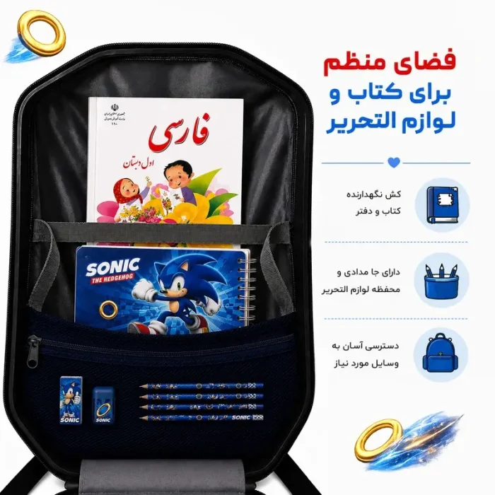 کوله پشتی مدرسه هارد کیس مارینوکس MARINOX طرح یونیکورن کد P/MS1050/D