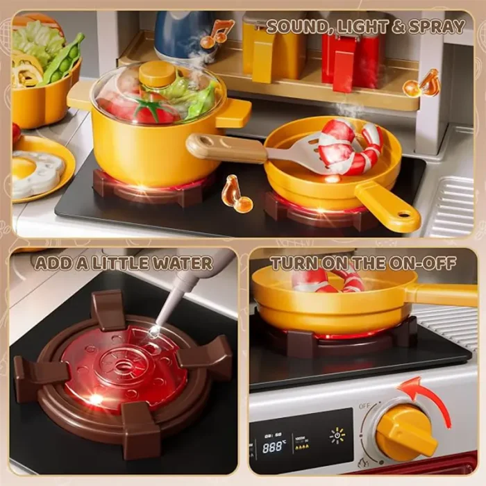 آشپزخانه کودک 69 تکه رنگ صورتی کد 889374