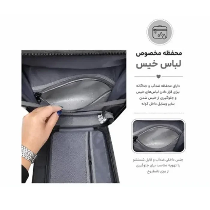 کوله پشتی فانتزی هارد کیس سفری MARINOX MARVEL مدل نایک صورتی کد P/MS1090/B