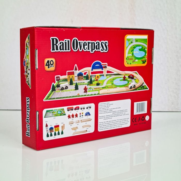 اسباب بازی چوبی ساخت شهرک ترافیک مدل MB001
