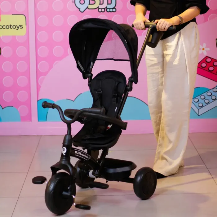 سه چرخه کودک پلی کیدز مدل Elite platinum 6in1 Play Kids رنگ مشکی کد 7616410