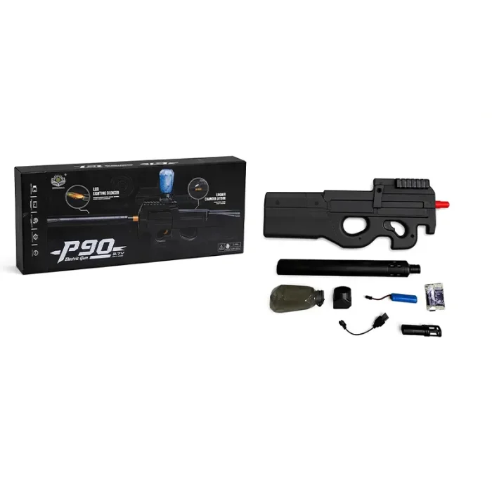 اسباب بازی تفنگ تیر ژله ای P90 رنگ مشکی کد F963A