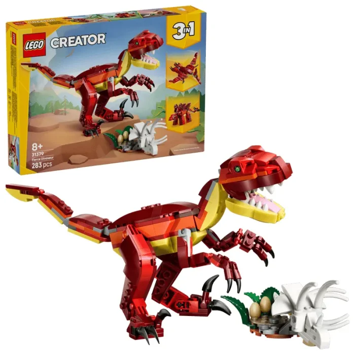 لگو کریتور 283 قطعه 3 در 1 مدل دایناسور LEGO Creator 3 in 1 Fierce Dinosaur کد 31379