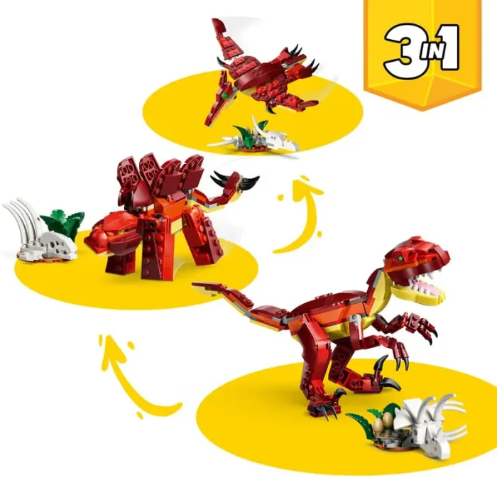 لگو کریتور 283 قطعه 3 در 1 مدل دایناسور LEGO Creator 3 in 1 Fierce Dinosaur کد 31379