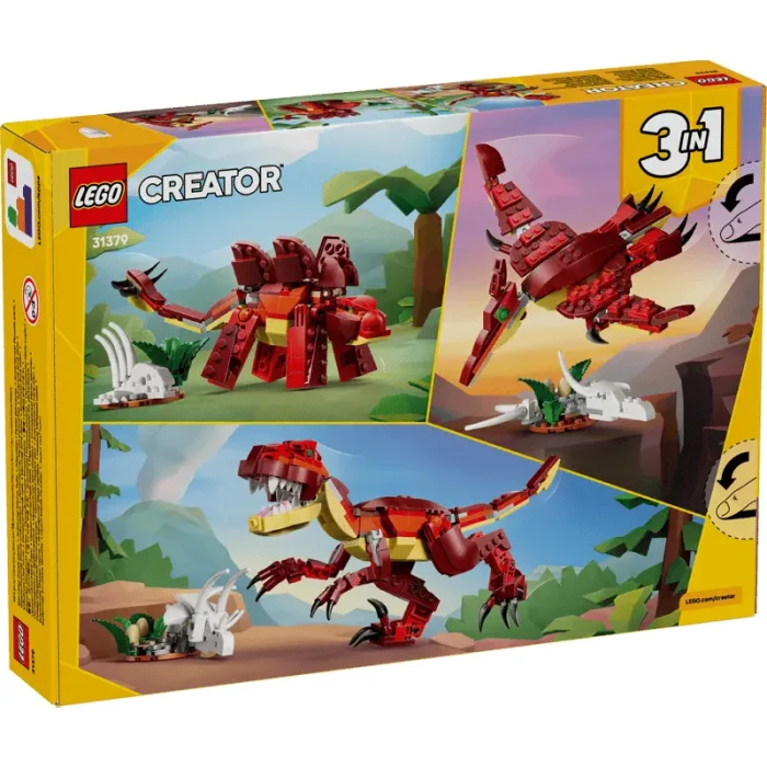لگو کریتور 283 قطعه 3 در 1 مدل دایناسور LEGO Creator 3 in 1 Fierce Dinosaur کد 31379