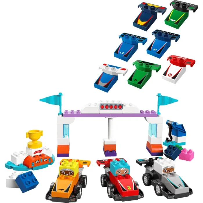 لگو دوپلو  70 قطعه مدل ماشین مسابقه LEGO Team Race Cars & Drivers کد 10445