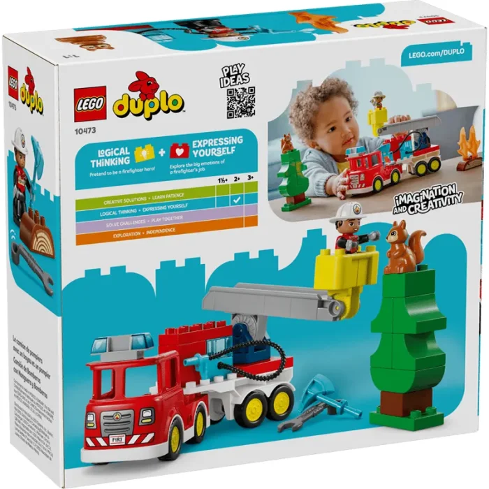 لگو دوپلو  28 قطعه مدل ماشین آتش نشانی EGO Fire Engine کد 10473