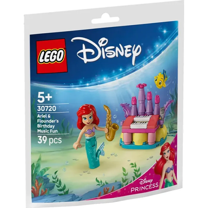 لگو پرنسس دیزنی مدل آریل lego Arielle & Flounder Birthday Music Fun کد 30720