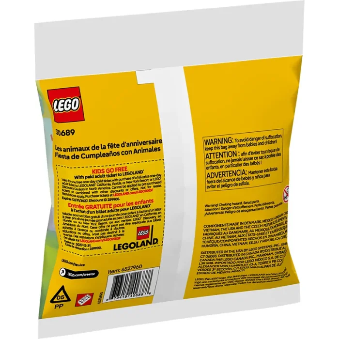 لگو کریتور تولد حیوانات 60 قطعه LEGO Creator Birthday Party Animals کد 30689