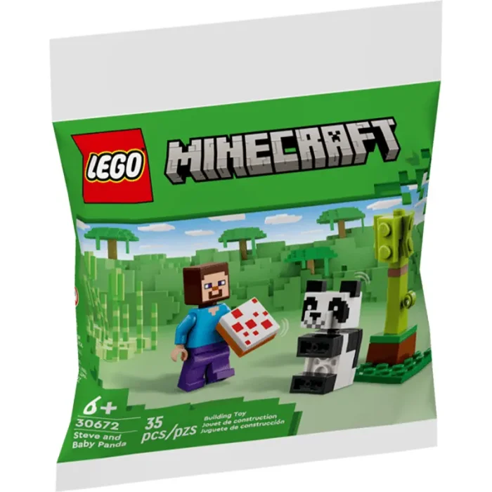 لگو ماینکرفت 35 قطعه مدل  Mincraft Steve and Baby Panda کد 30672