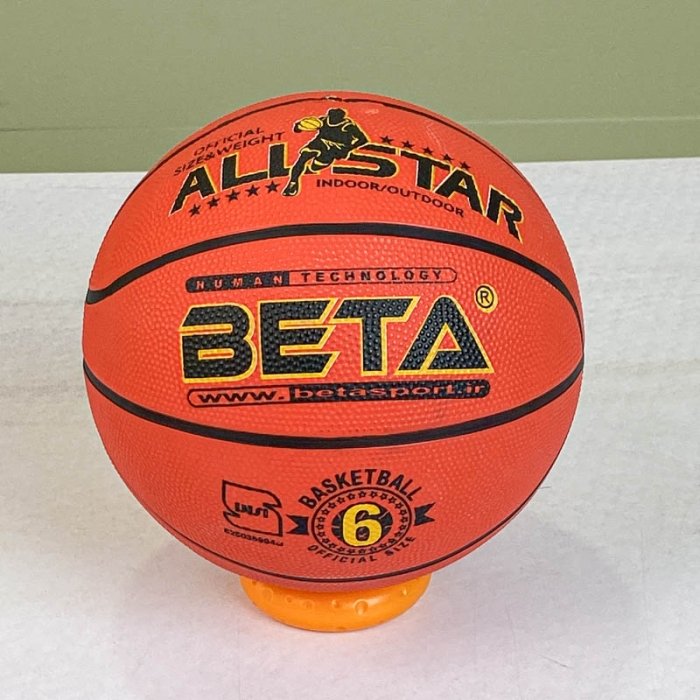 توپ بسکتبال لاستیکی BETA سایز 6 طرح آل استار کد PBR6