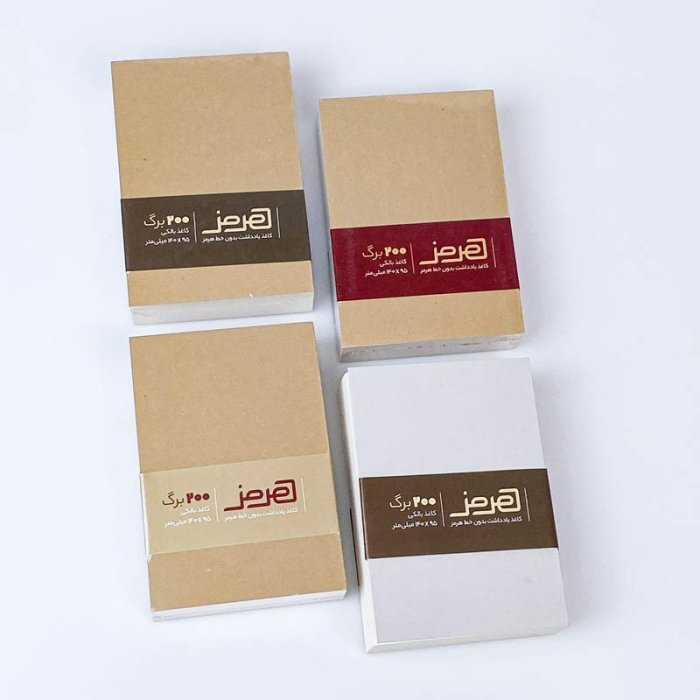 کاغذ یادداشت بدون خط 200 برگ کد 14095
