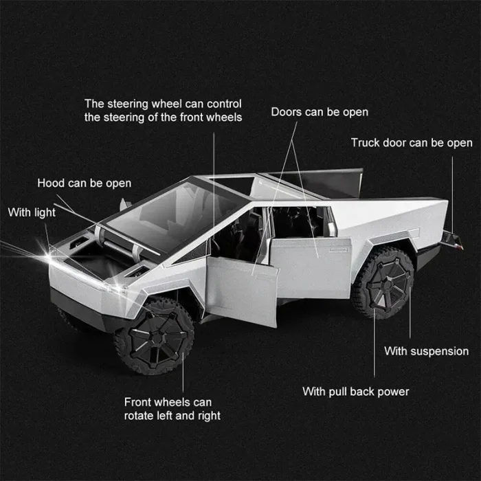 ماکت ماشین تسلا سایبر تراک با موتور کد CZE58