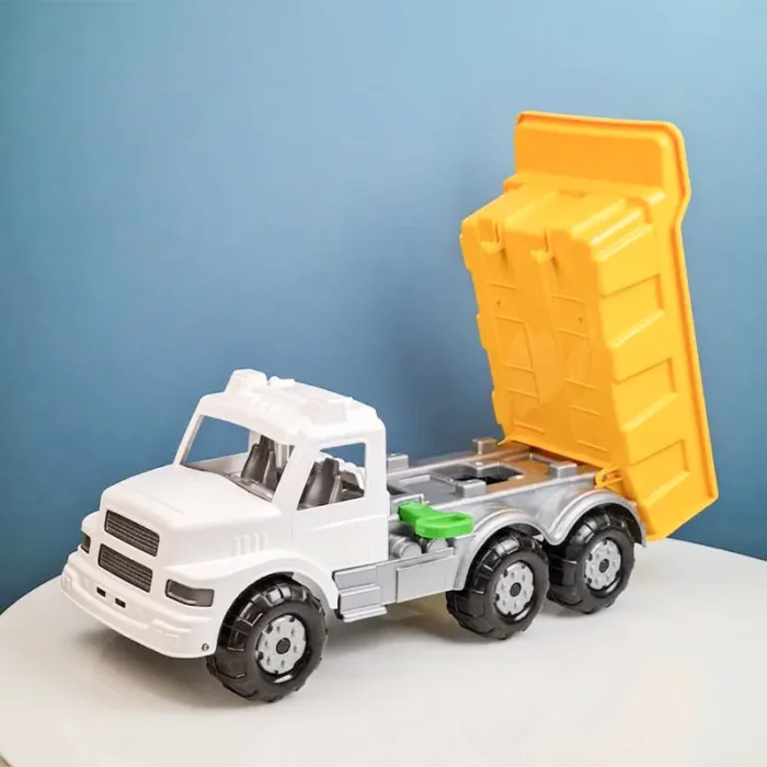 کامیون اسباب بازی خاکریز Maxi Truck سفید زرد کد 6907F8