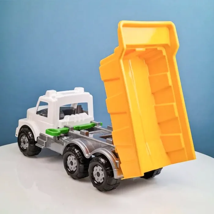 کامیون اسباب بازی خاکریز Maxi Truck سفید زرد کد 6907F8