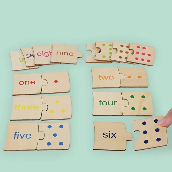 پازل چوبی قوطی فلزی مدل تطابق اعداد کد 980838