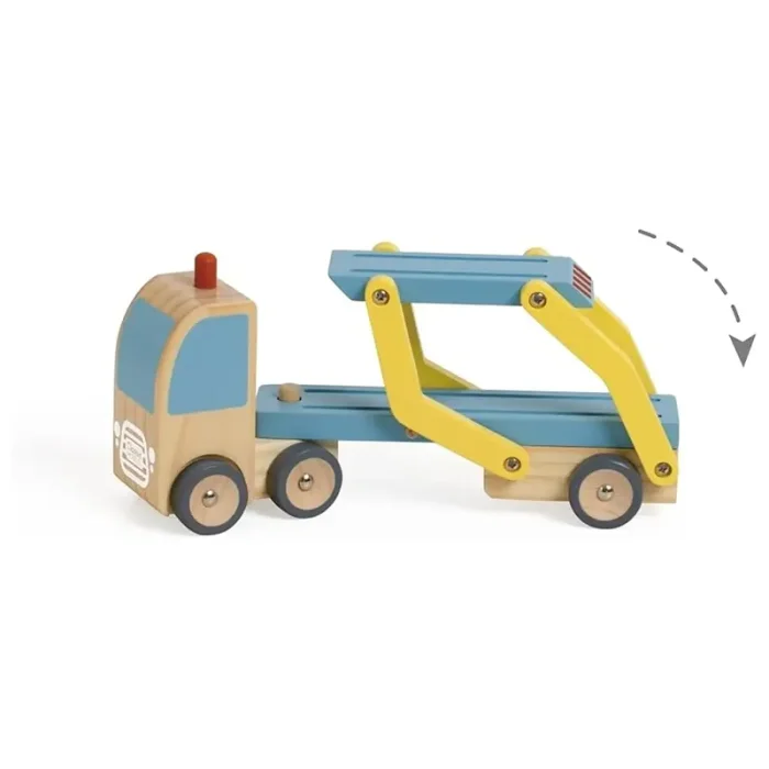 اسباب بازی کامیون حمل چوبی کلاسیک ورلد Classic World Wooden Car Transporter کد 53771