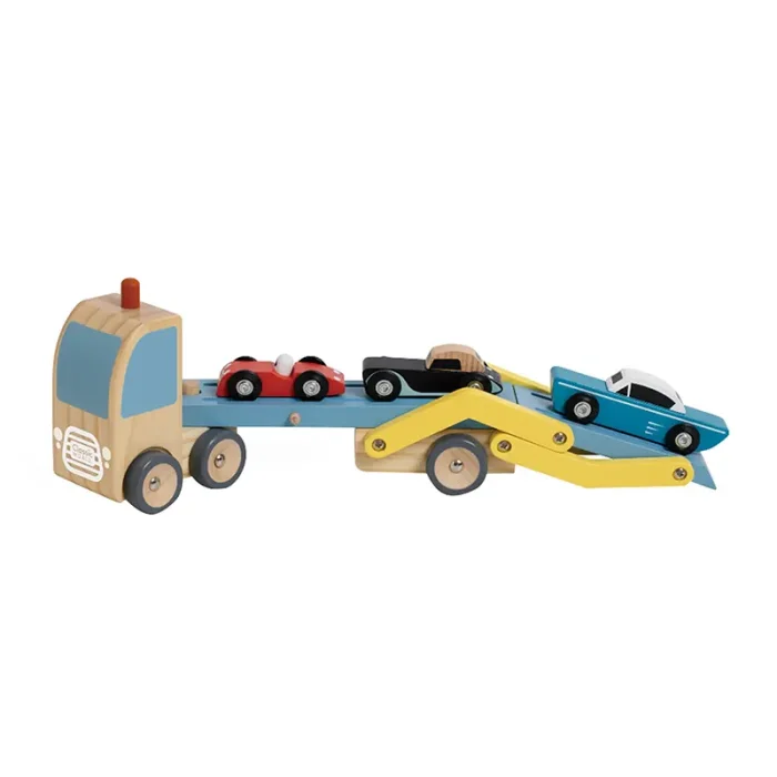 اسباب بازی کامیون حمل چوبی کلاسیک ورلد Classic World Wooden Car Transporter کد 53771