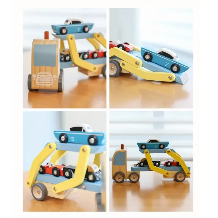 اسباب بازی کامیون حمل چوبی کلاسیک ورلد Classic World Wooden Car Transporter کد 53771