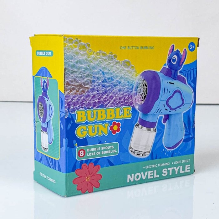 اسباب بازی تفنگ حباب ساز 8 حفره مدل استیچ کد P/156/A