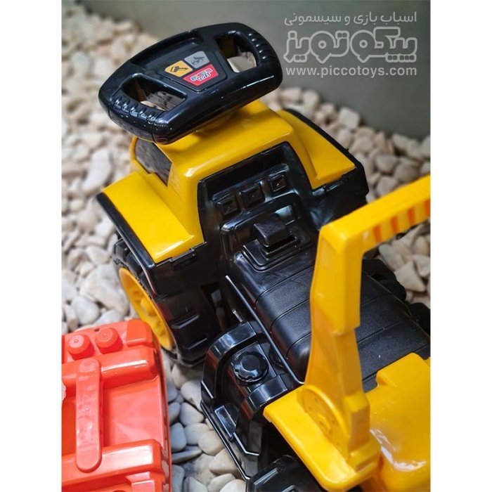 واکر کودک سه کاره طرح کامیون با کلاه زرد کد P/F7/KZ