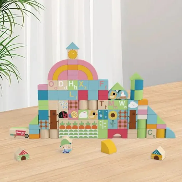 بریکس چوبی 62 تکه کلاسیک ورلد Marble Blocks Classic World کد 20211