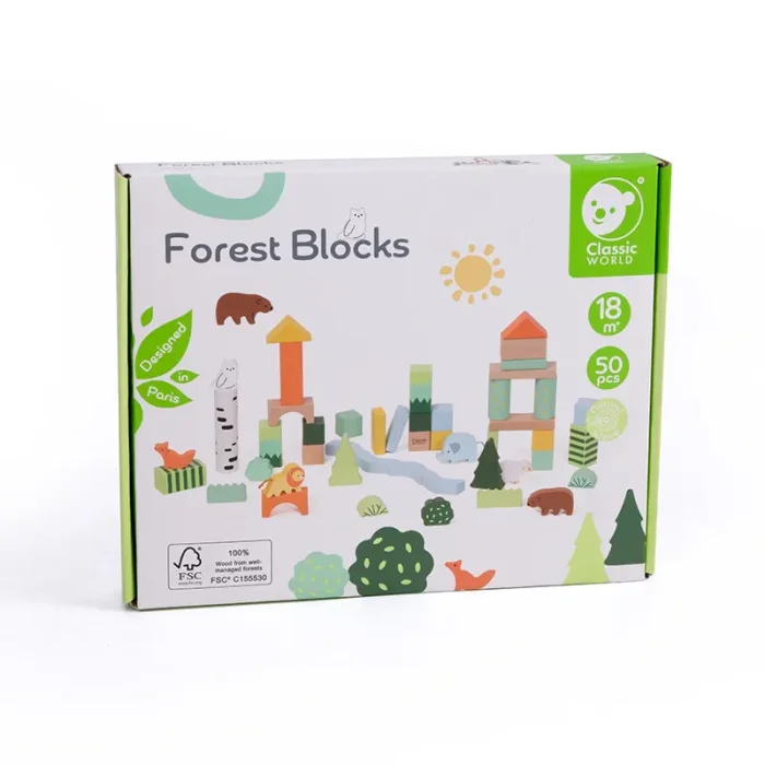 بریکس چوبی 62 تکه کلاسیک ورلد Marble Blocks Classic World کد 20211