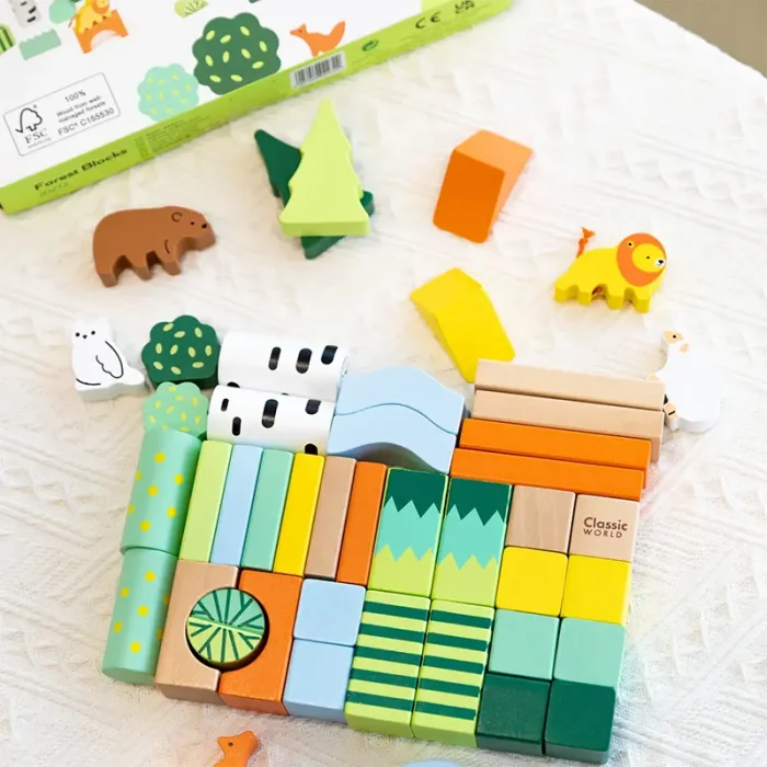 بریکس چوبی 62 تکه کلاسیک ورلد Marble Blocks Classic World کد 20211