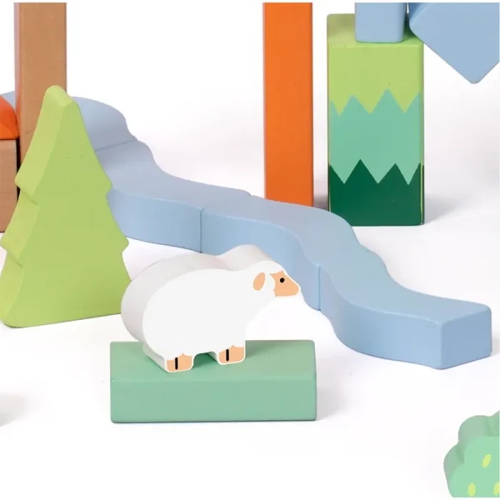 بریکس چوبی 62 تکه کلاسیک ورلد Marble Blocks Classic World کد 20211