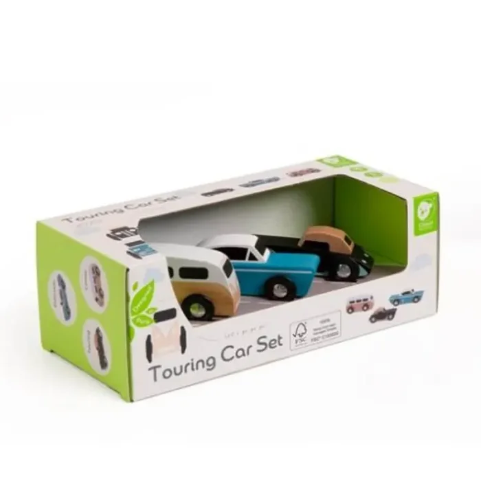 ست ماشین اسپورت چوبی کلاسیک ورلد 3 عددی Sports Car Set CLASSIC WORLD کد 20250