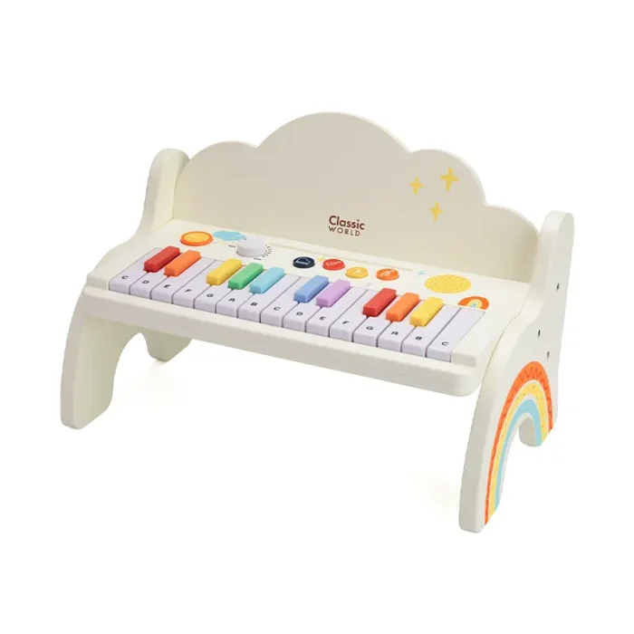 پیانو رنگین‌کمانی سفید کلاسیک ورلد Classic World Rainbow Piano مدل 40595