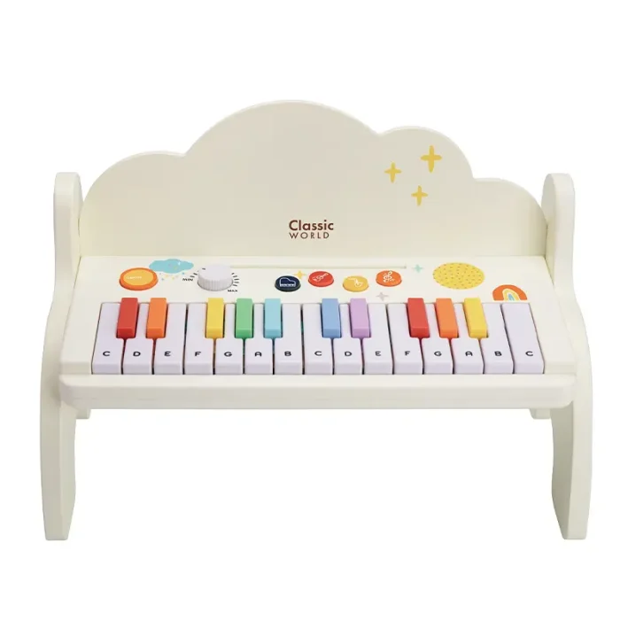 پیانو رنگین‌کمانی سفید کلاسیک ورلد Classic World Rainbow Piano مدل 40595