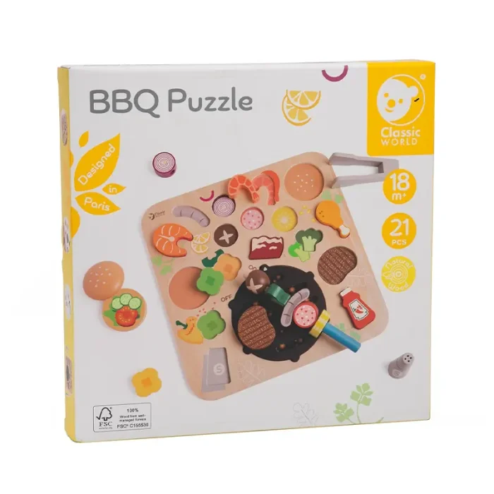پازل چوبی جاگذاری پیتزا Classic World Pizza Puzzle کد 40066