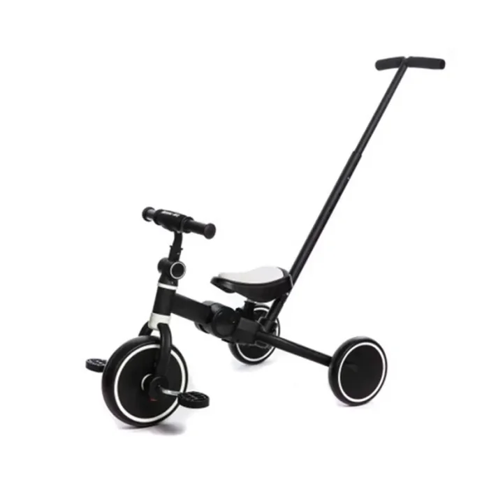 سه چرخه کودک تاشو مشکی زرد MammaMia 4*1 کد S100