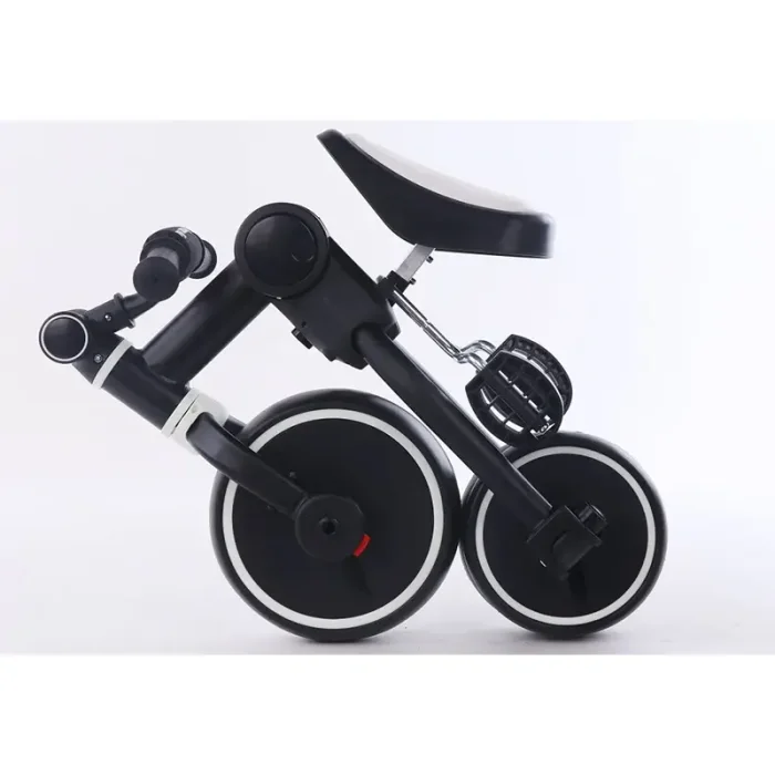 سه چرخه کودک تاشو مشکی سفید MammaMia 4*1 کد S200